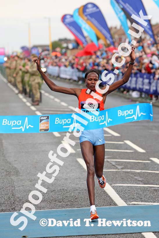 Priscah Jeptoo wins the BUPA Great North Run.
